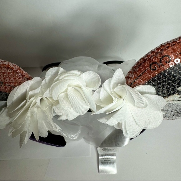 NWT. Disney Parks 2022 Haunted Mansion The Bride Veil Sequin Ears with v… - Picture 7 of 12